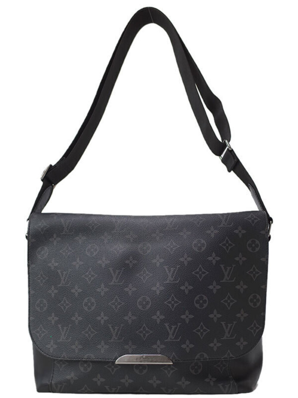 Louis Vuitton Monogram Crossbody Bag Explorer Canvas Leather Eclipse Black